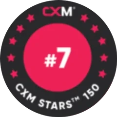 CXM Stars 2026 badge: 7th on a list of 150